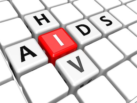 Aids HIV image with white background Photographie de stock - Aubaine LD & Abonnement, Code: 400-07169896