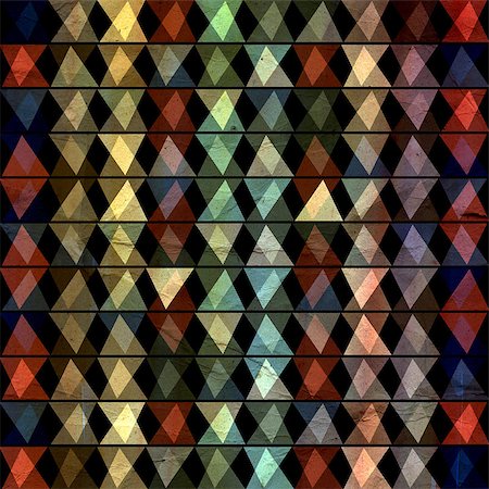 unusual bright colorful geometric abstract pattern of different triangles Stock Photo - Budget Royalty-Free & Subscription, Code: 400-07174459