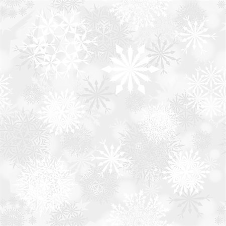 simsearch:400-07215586,k - Seamless snowflake patterns. Fully editable EPS 10 vector illustration with transparency. Stock Photo - Budget Royalty-Free & Subscription, Code: 400-07174491