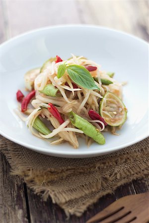 simsearch:400-05382486,k - papaya salad with horse crab Stock Photo - Budget Royalty-Free & Subscription, Code: 400-07174604