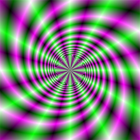 simsearch:400-06699301,k - Digital abstract fractal image with a neon Catherine Wheel design in green and pink. Stock Photo - Budget Royalty-Free & Subscription, Code: 400-07174618
