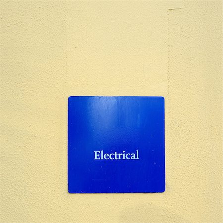 simsearch:400-04786819,k - Electrical Sign on the wall Stockbilder - Microstock & Abonnement, Bildnummer: 400-07174766