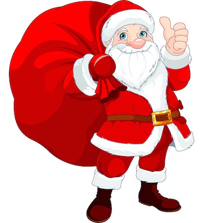 simsearch:400-06639922,k - Cute Santa Claus with a bag full of Gifts Stock Photo - Budget Royalty-Free & Subscription, Code: 400-07175146