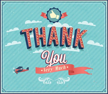 poster background - Thank you typographic design. Vector illustration. Stock Photo - Budget Royalty-Free & Subscription, Code: 400-07175172