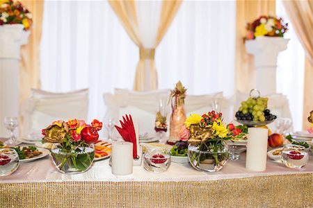 special dessert table - wedding banquet in a restaurant, served table in a restaurant. Stock Photo - Budget Royalty-Free & Subscription, Code: 400-07175594