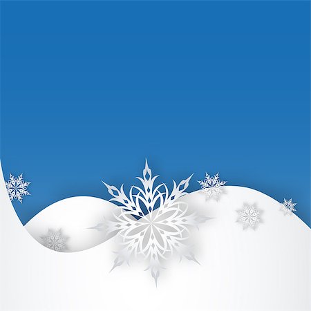 snow border - snowflake on a paper background. Vector. EPS 10 Stock Photo - Budget Royalty-Free & Subscription, Code: 400-07175907