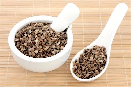 simsearch:400-07174356,k - Angelica seed used in traditional chinese and natural alternative herbal medicine. Stock Photo - Budget Royalty-Free & Subscription, Code: 400-07175971