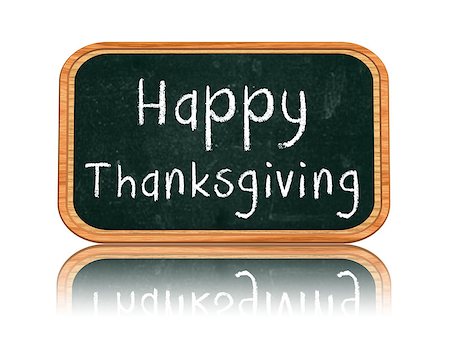 happy thanksgiving day - 3d isolated blackboard banner with chalk text, holiday concept Stock Photo - Budget Royalty-Free & Subscription, Code: 400-07176624