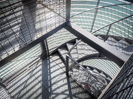 Closeup of metal stairs of a belvedere Foto de stock - Super Valor sin royalties y Suscripción, Código: 400-07178915