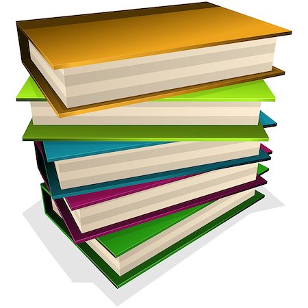 simsearch:400-04480816,k - Vector illustration pile of books isolated on white Photographie de stock - Aubaine LD & Abonnement, Code: 400-07179351