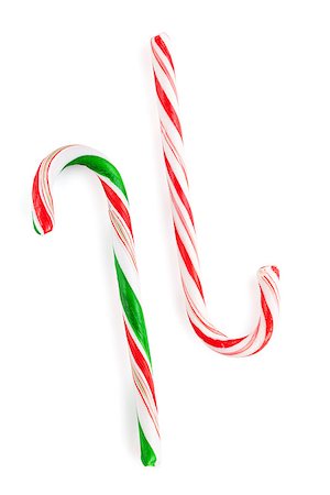 simsearch:400-04271654,k - Traditional christmas candy canes. Isolated on white background Photographie de stock - Aubaine LD & Abonnement, Code: 400-07179627