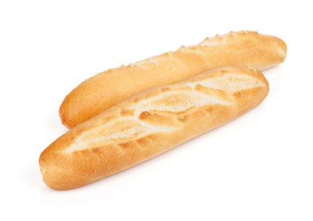 simsearch:400-06416084,k - French baguette. Isolated on white background Photographie de stock - Aubaine LD & Abonnement, Code: 400-07179768