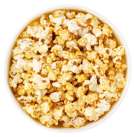 popcorn overhead - Popcorn box. Isolated on white background. View from above Stock Photo - Budget Royalty-Free & Subscription, Code: 400-07179783