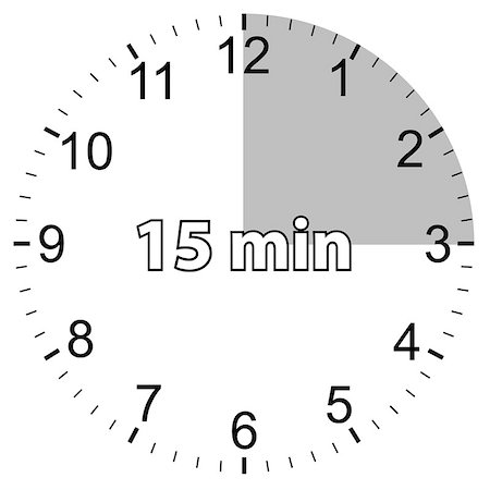 simsearch:400-05719770,k - Unique icon of hours with fifteen minutes Stock Photo - Budget Royalty-Free & Subscription, Code: 400-07179965