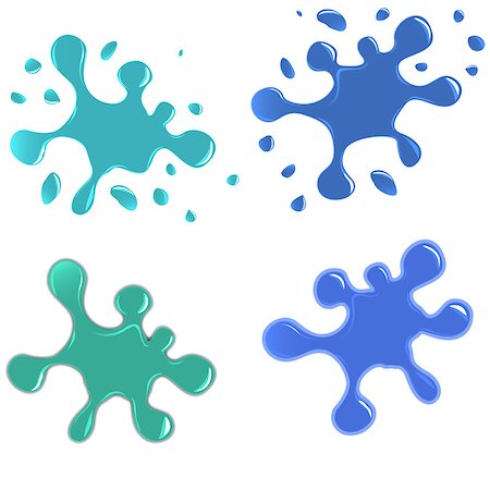 vector water color inkblot, splash on light background Stock Photo - Budget Royalty-Free & Subscription, Code: 400-07170688