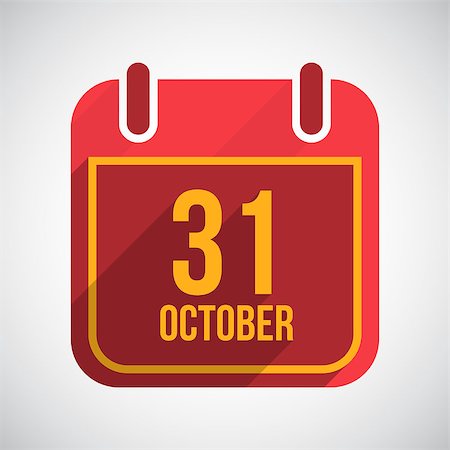 simsearch:400-07266650,k - Calendar 31 October. Flat calendar icon with long shadow. Halloween Vector Background. Photographie de stock - Aubaine LD & Abonnement, Code: 400-07170964