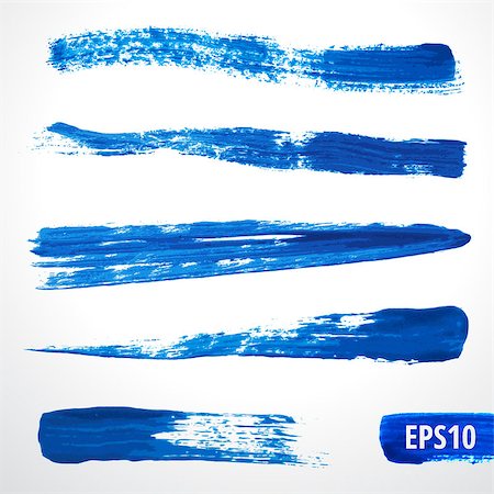 simsearch:400-07170971,k - Watercolor Hand Drawn Vector Brushes Foto de stock - Super Valor sin royalties y Suscripción, Código: 400-07170966