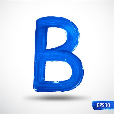 simsearch:400-07170971,k - Alphabet Letter B. Watercolor Alphabet. Vector Background Foto de stock - Super Valor sin royalties y Suscripción, Código: 400-07170978