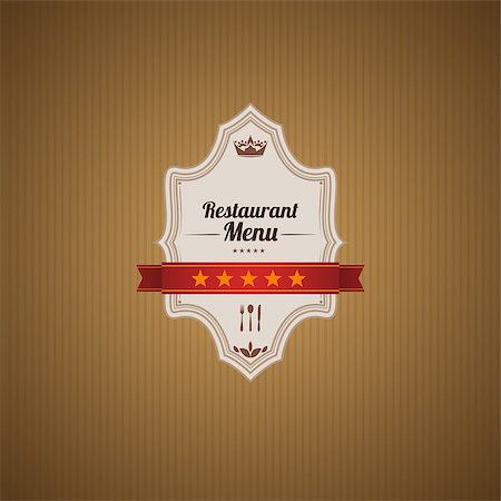 simsearch:400-07421498,k - Classic retro main cover for restaurant menu. Photographie de stock - Aubaine LD & Abonnement, Code: 400-07171291