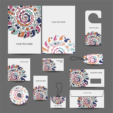 simsearch:400-08162351,k - Corporate business style design: folder, labels, cards, envelope, cd cover Stock Photo - Budget Royalty-Free & Subscription, Code: 400-07171839
