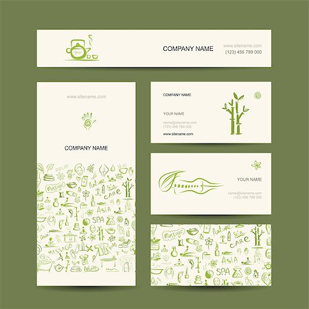 Business cards design, massage and spa concept Stock Photo - Budget Royalty-Free & Subscription, Code: 400-07171850