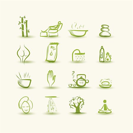 spa icon - Massage and spa, set of icons for your design Stock Photo - Budget Royalty-Free & Subscription, Code: 400-07171884