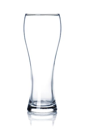 empty beer - Empty beer glass. Isolated on white background Stock Photo - Budget Royalty-Free & Subscription, Code: 400-07172412