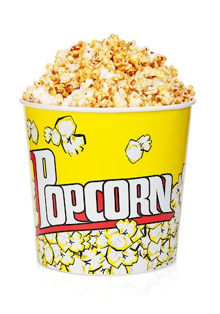 simsearch:400-04913050,k - Popcorn box. Isolated on white background Photographie de stock - Aubaine LD & Abonnement, Code: 400-07172617