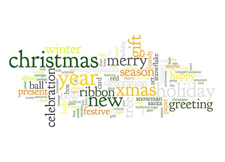 An image of nice Christmas text cloud Stock Photo - Budget Royalty-Free & Subscription, Code: 400-07172704