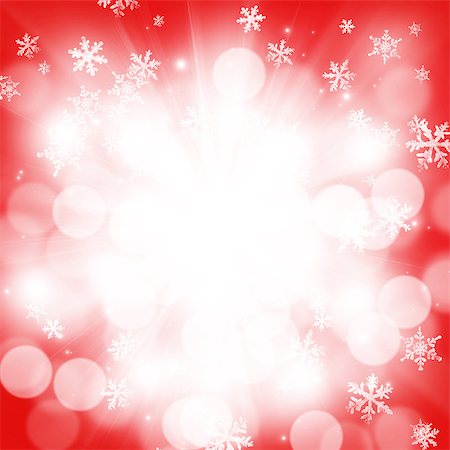 simsearch:400-07179433,k - Abstract christmas bokeh background with snowflakes Stock Photo - Budget Royalty-Free & Subscription, Code: 400-07172736