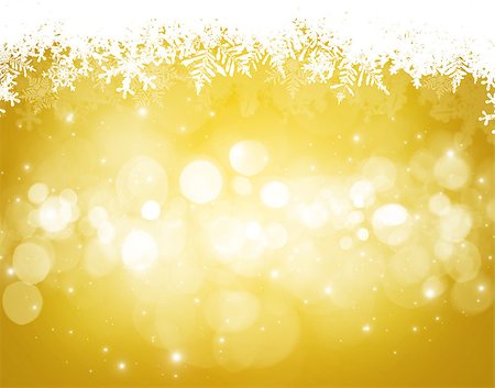 simsearch:400-07179433,k - Abstract yellow and white christmas background with snowflakes Stock Photo - Budget Royalty-Free & Subscription, Code: 400-07172746
