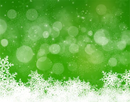 simsearch:400-07299338,k - Abstract green and white christmas background with snowflakes Photographie de stock - Aubaine LD & Abonnement, Code: 400-07172741