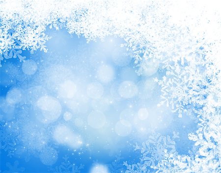 simsearch:400-07299338,k - Abstract blue and white christmas background with snowflakes Photographie de stock - Aubaine LD & Abonnement, Code: 400-07172742