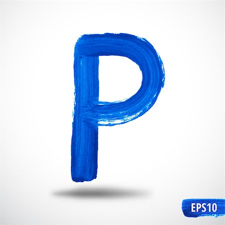 simsearch:400-07170971,k - Alphabet Letter P. Watercolor Alphabet. Vector Background Foto de stock - Super Valor sin royalties y Suscripción, Código: 400-07173204