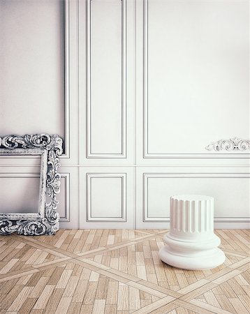 placing podium - classic interior scene with column pedestal Stock Photo - Budget Royalty-Free & Subscription, Code: 400-07173387