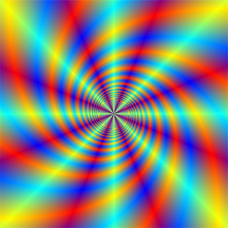 simsearch:400-06067180,k - Digital abstract fractal image with a psychedelic swirl design in blue, red, yellow and orange. Stock Photo - Budget Royalty-Free & Subscription, Code: 400-07173651