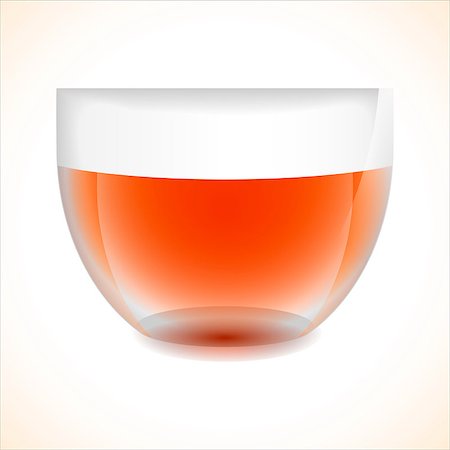 ekaterina88 (artist) - vector realistic glass bowl with black tea isolated Fotografie stock - Microstock e Abbonamento, Codice: 400-07173727