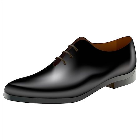 ekaterina88 (artist) - vector realistic male black shoe, isolated object on a white background Foto de stock - Royalty-Free Super Valor e Assinatura, Número: 400-07173852