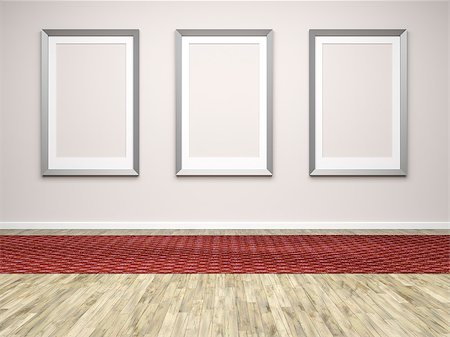 simsearch:400-07176660,k - An image of three empty frames in a room Foto de stock - Super Valor sin royalties y Suscripción, Código: 400-07173935