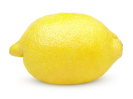 Single fresh lemon isolated on white with clipping path Photographie de stock - Aubaine LD & Abonnement, Code: 400-07184827
