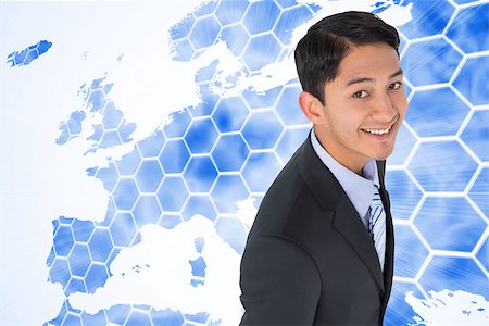 simsearch:400-07721096,k - Composite image of smiling asian businessman Stockbilder - Microstock & Abonnement, Bildnummer: 400-07187957