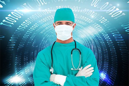 simsearch:400-07189305,k - Composite image of portrait of an ambitious surgeon Stock Photo - Budget Royalty-Free & Subscription, Code: 400-07188843