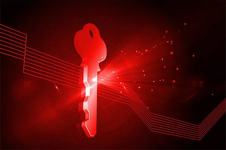 simsearch:400-07226299,k - Shiny red key on black background Stock Photo - Budget Royalty-Free & Subscription, Code: 400-07182135