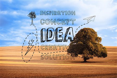 Idea graphic over countryside Stock Photo - Budget Royalty-Free & Subscription, Code: 400-07183041