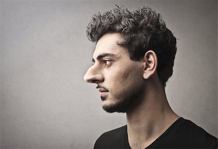 Profile of a young man with a big nose Stock Photo - Budget Royalty-Free & Subscription, Code: 400-07206845