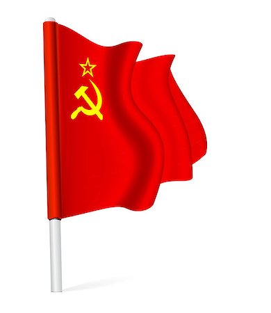 simsearch:400-04838176,k - Waving the flag of the Union of Soviet Socialist Republics. Vector illustration Photographie de stock - Aubaine LD & Abonnement, Code: 400-07206886