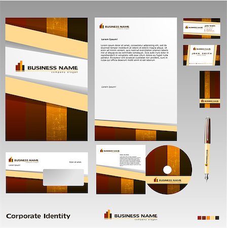 Corporate Identity Template in Vector Stock Photo - Budget Royalty-Free & Subscription, Code: 400-07207279
