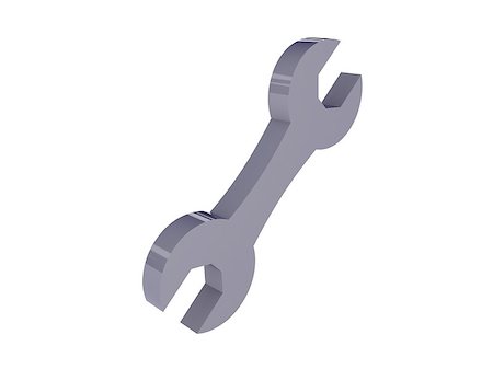 simsearch:400-08734195,k - Wrench icon over white background. Concept 3D illustration. Foto de stock - Royalty-Free Super Valor e Assinatura, Número: 400-07207539