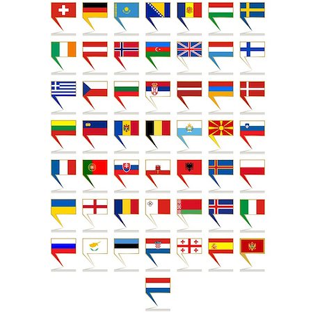 simsearch:400-07254534,k - Badges with flags of different countries. The illustration on a white background. Foto de stock - Super Valor sin royalties y Suscripción, Código: 400-07208007