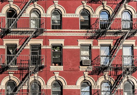 Emergency fire stairs in New York City. Stock Photo - Budget Royalty-Free & Subscription, Code: 400-07208025